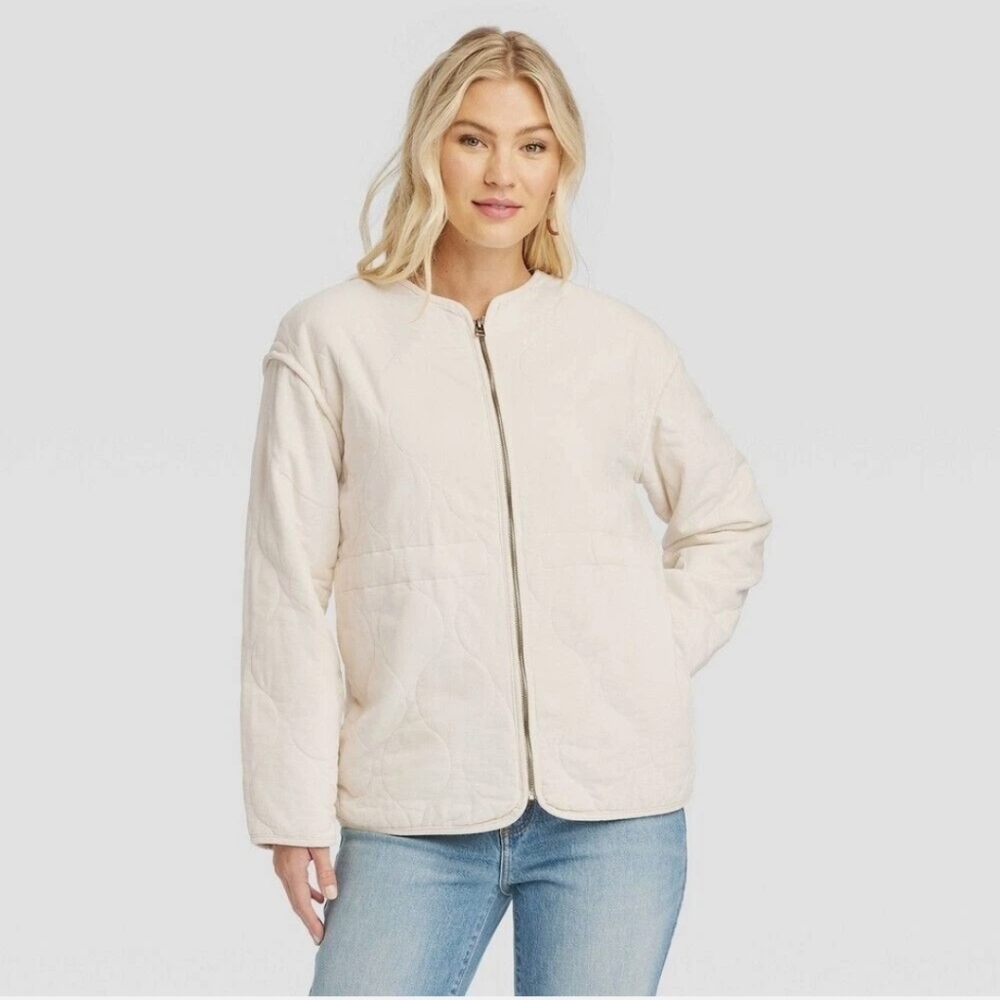 Universal Thread L Corduroy Jacket Ivory Neutral Like New 2996-Bk